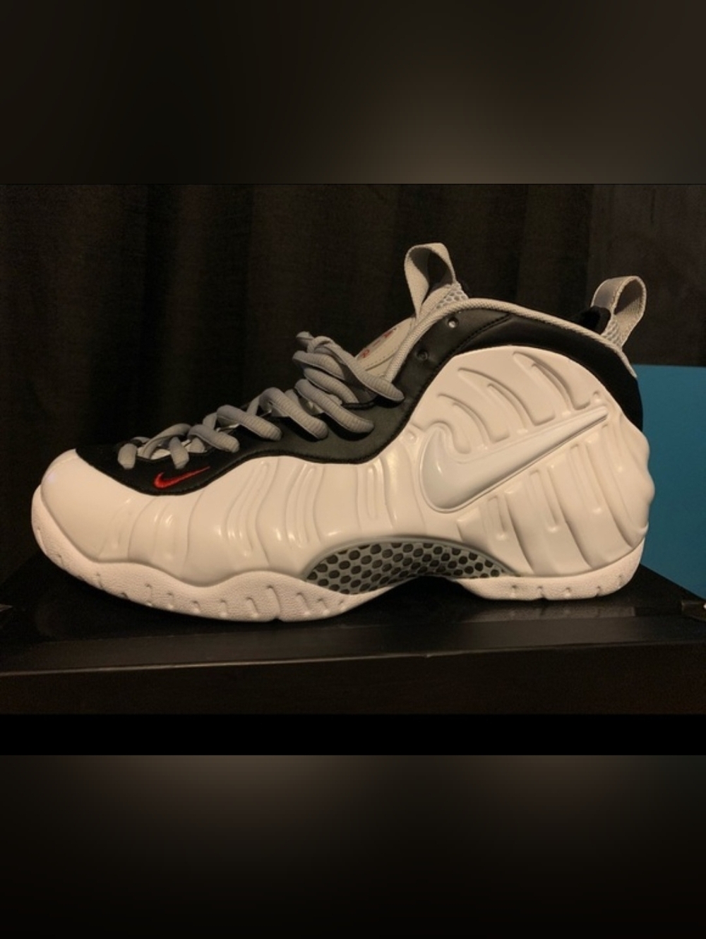 Nike Foamposite Pro Black and White Sneakers